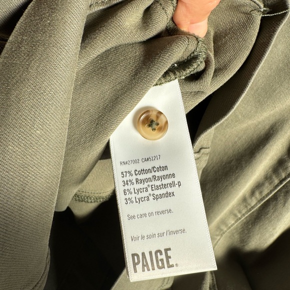 NEW PAIGE Jaxyn Olive Utility Dress with Tie Waist size 8 - Picture 9 of 10